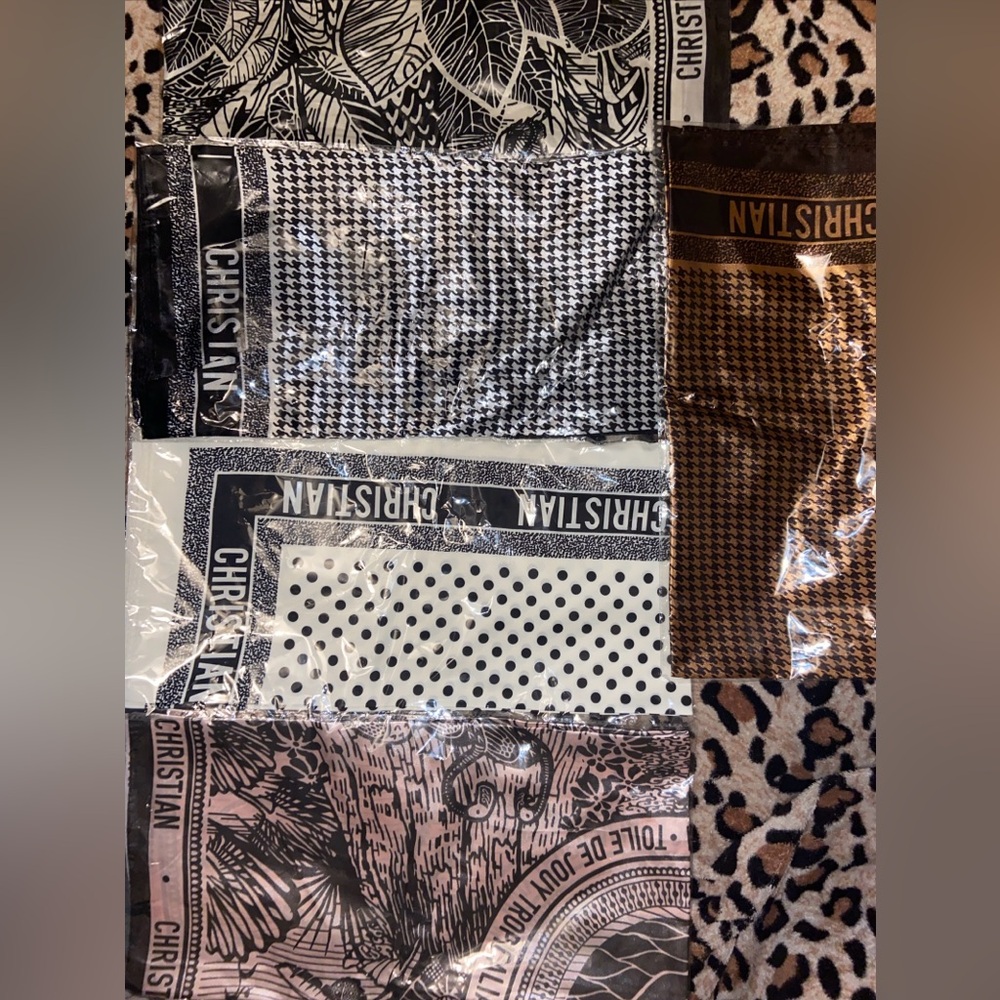 Lot of 5 head scarfs, hijab, scarves for neck satin